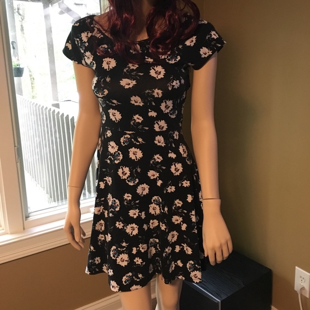 Black floral dress